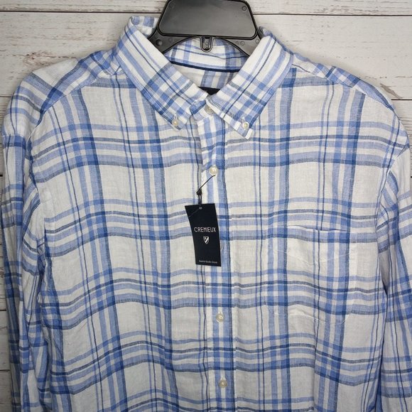 DANIEL CREMIEUX 100% LINEN MEN'S SHIRT LS $80